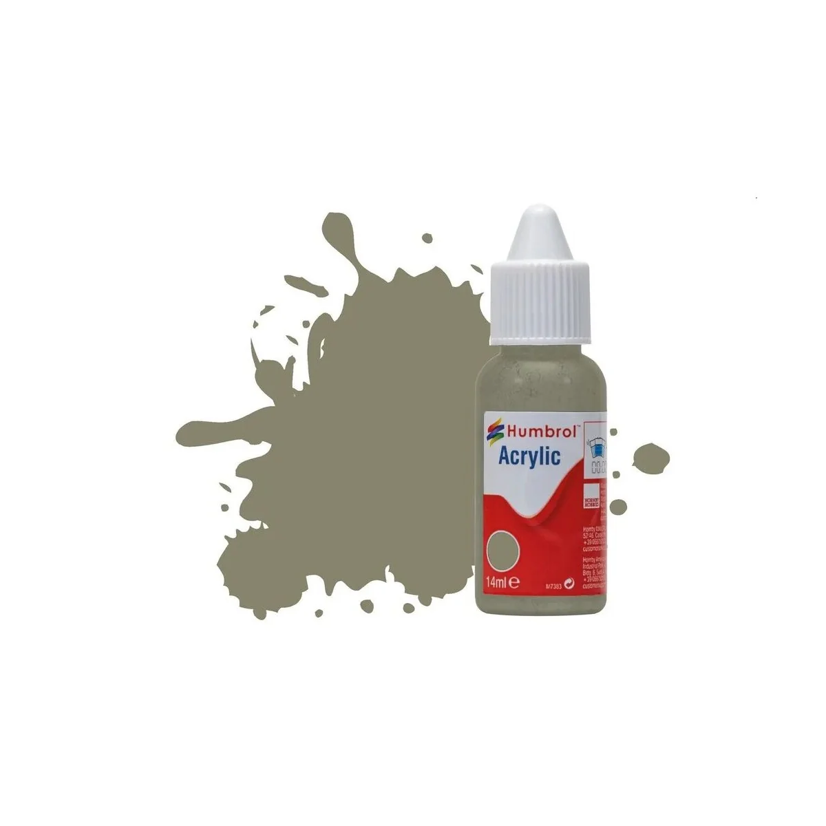 HUMBROL ACRYLIC DROPPER BOTTLE 14ML No.240 RLM 02 Grau Matt - Humbr...