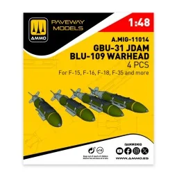 GBU-31 JDAM, BLU-109 Warhead (4 pcs), 1/48 - AMMO by MIG Jimenez A....