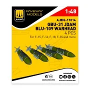 GBU-31 JDAM, BLU-109 Warhead (4 pcs), 1/48 - AMMO by MIG Jimenez A.... GBU-31 JDAM, BLU-109 Warhead (4 pcs), 1/48 - AMMO by MIG Jimenez A....
