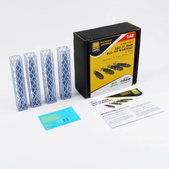 GBU-31 JDAM, BLU-109 Warhead (4 pcs), 1/48 - AMMO by MIG Jimenez A.... GBU-31 JDAM, BLU-109 Warhead (4 pcs), 1/48 - AMMO by MIG Jimenez A....
