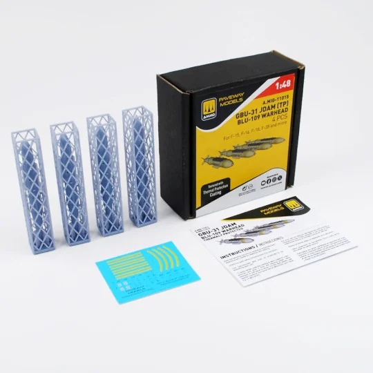 GBU-31 JDAM with Thermal Protection, BLU-109 Warhead (4 pcs), 1/48 ... GBU-31 JDAM with Thermal Protection, BLU-109 Warhead (4 pcs), 1/48 ...