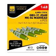 GBU-31 JDAM, Mk-84 Warhead (4 pcs), 1/48 - AMMO by MIG Jimenez A.MI...