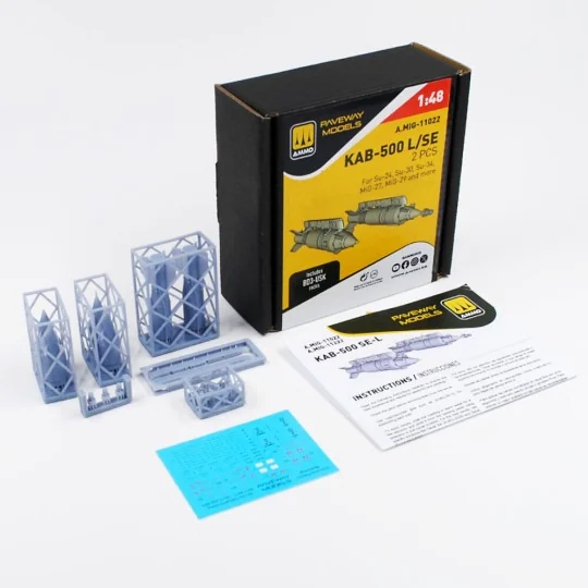 KAB-500 L/SE (2 pcs), 1/48 - AMMO by MIG Jimenez A.MIG-11022 KAB-500 L/SE (2 pcs), 1/48 - AMMO by MIG Jimenez A.MIG-11022