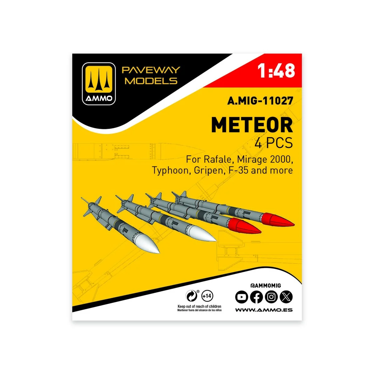 Meteor (4 pcs), 1/48 - AMMO by MIG Jimenez A.MIG-11027