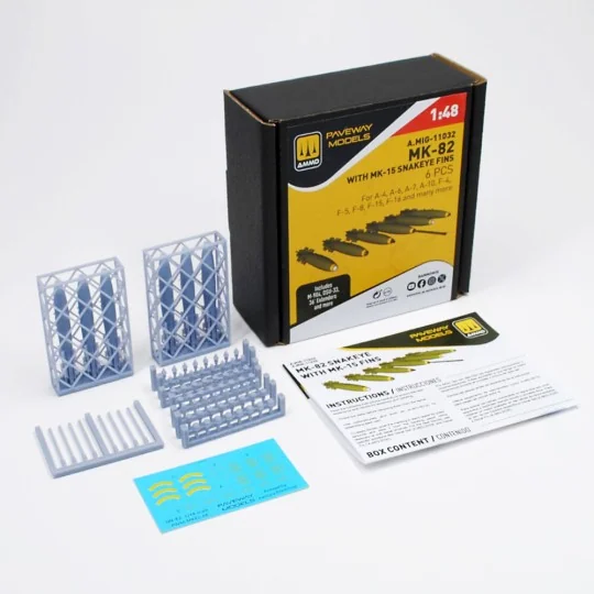 MK-82 with MK-15 Snakeye fin (6 pcs), 1/48 - AMMO by MIG Jimenez A.... MK-82 with MK-15 Snakeye fin (6 pcs), 1/48 - AMMO by MIG Jimenez A....