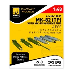 MK-82 with thermal protection and MK-15 Snakeye fin (6 pcs), 1/48 -...