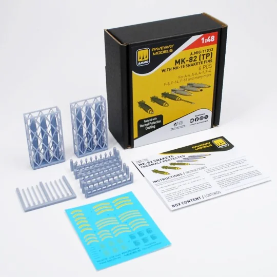 MK-82 with thermal protection and MK-15 Snakeye fin (6 pcs), 1/48 -...