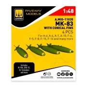 MK-83 with conical fin (4 pcs), 1/48 - AMMO by MIG Jimenez A.MIG-11035