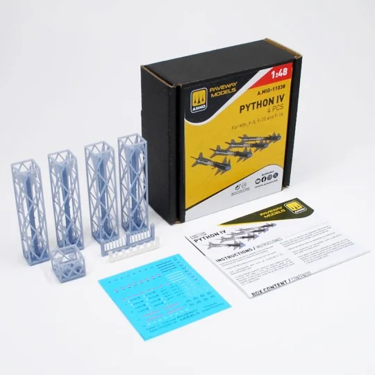 Python IV (4 pcs), 1/48 - AMMO by MIG Jimenez A.MIG-11038 Python IV (4 pcs), 1/48 - AMMO by MIG Jimenez A.MIG-11038