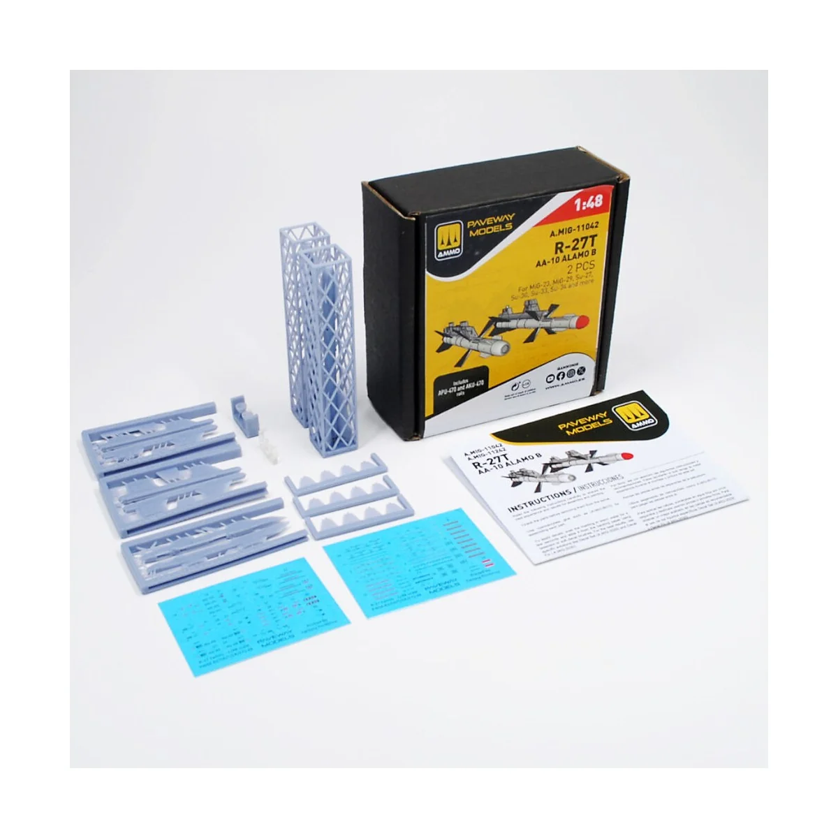 R-27T - AA-10 Alamo B (2 pcs), 1/48 - AMMO by MIG Jimenez A.MIG-11042