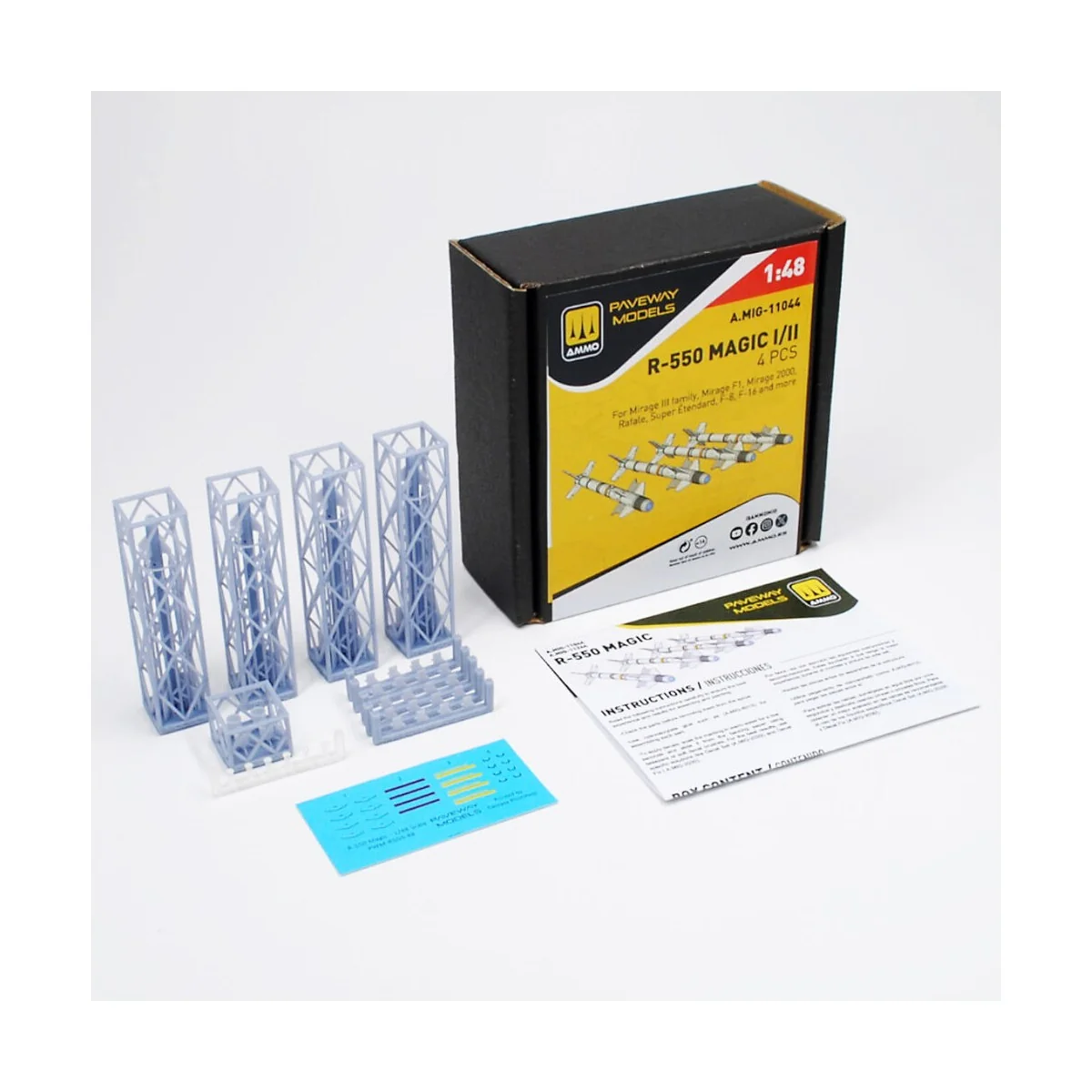 R-550 Magic I/II (4 pcs), 1/48 - AMMO by MIG Jimenez A.MIG-11044