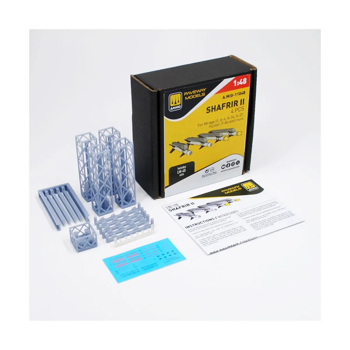 Shafrir II (4 pcs), 1/48 - AMMO by MIG Jimenez A.MIG-11048 Shafrir II (4 pcs), 1/48 - AMMO by MIG Jimenez A.MIG-11048