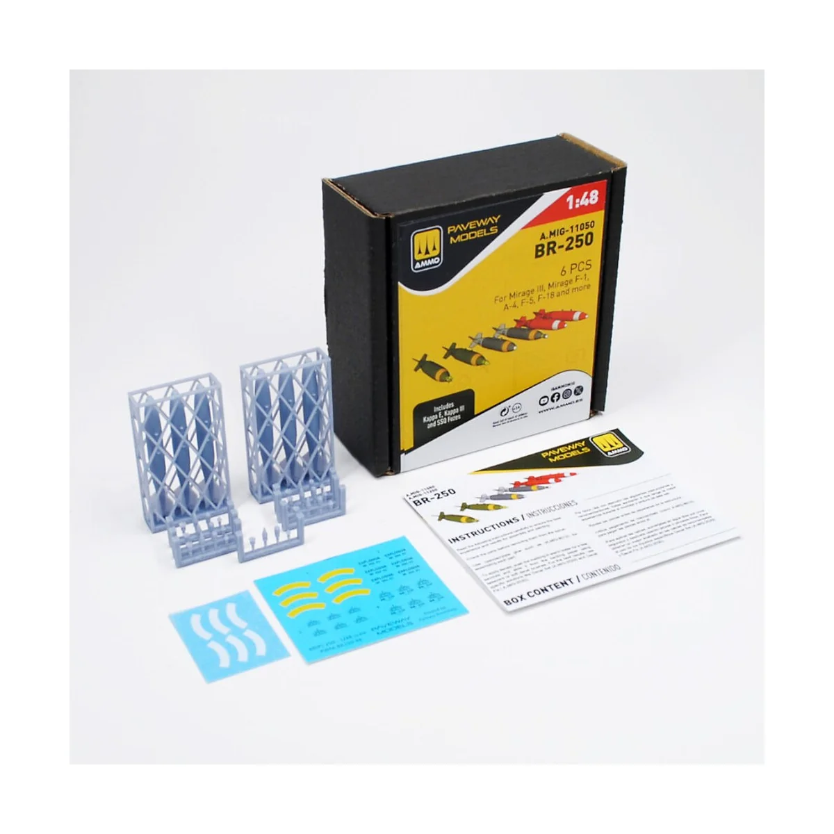 BP-250 (6 pcs), 1/48 - AMMO by MIG Jimenez A.MIG-11050 BP-250 (6 pcs), 1/48 - AMMO by MIG Jimenez A.MIG-11050