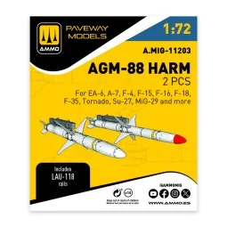 AGM-88 HARM (2 pcs), 1/72 - AMMO by MIG Jimenez A.MIG-11203