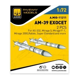 AM-39 Exocet (2 pcs), 1/72 - AMMO by MIG Jimenez A.MIG-11211