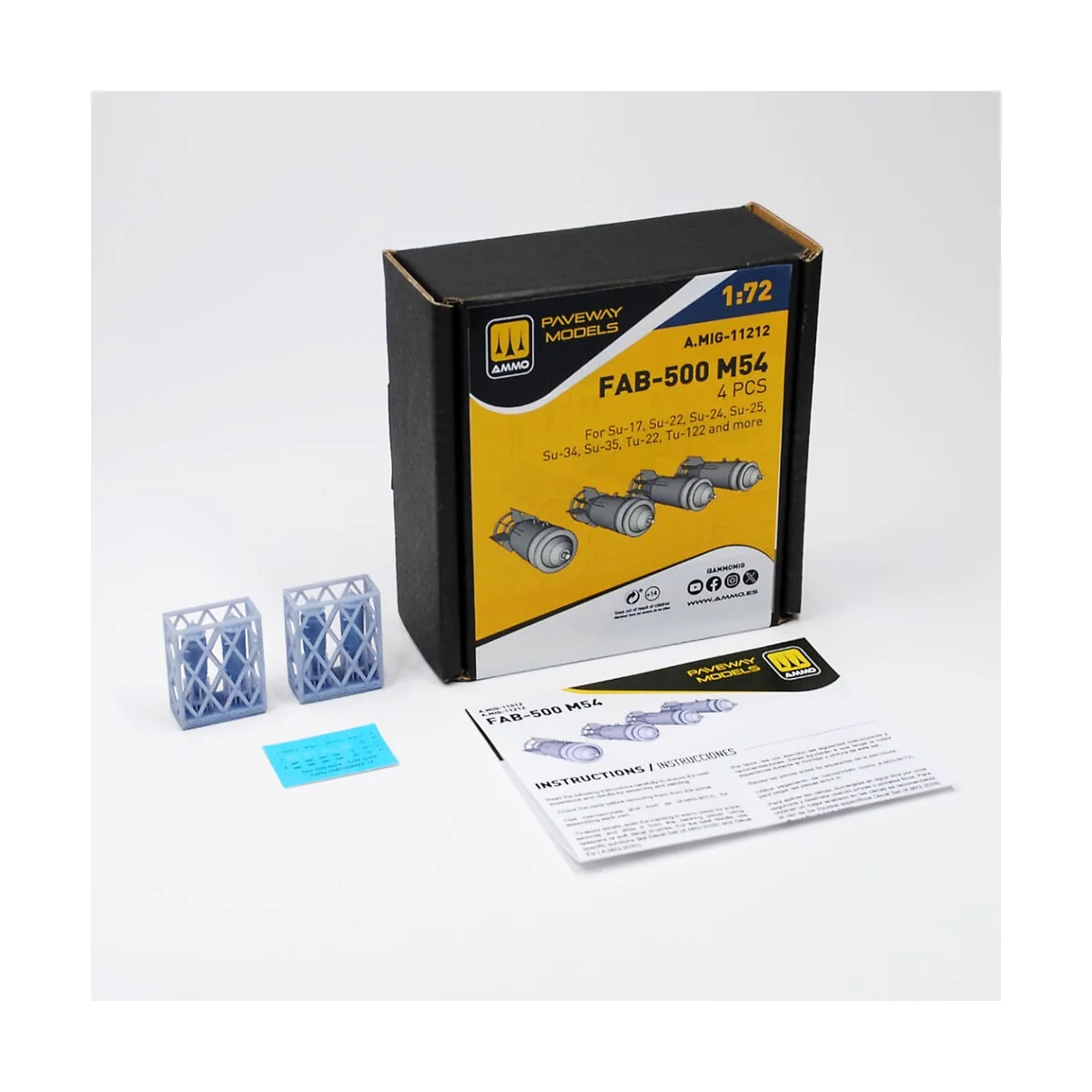 FAB-500 M54 (4 pcs), 1/72 - AMMO by MIG Jimenez A.MIG-11212