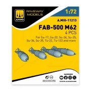 FAB-500 M62 (4 pcs), 1/72 - AMMO by MIG Jimenez A.MIG-11213