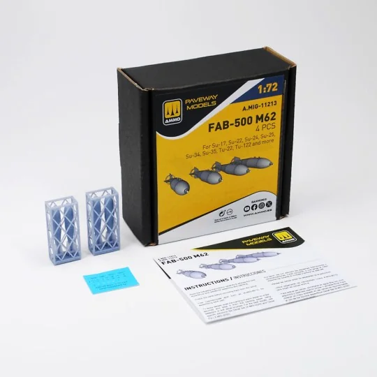 FAB-500 M62 (4 pcs), 1/72 - AMMO by MIG Jimenez A.MIG-11213