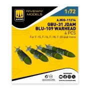 GBU-31 JDAM, BLU-109 Warhead (4 pcs), 1/72 - AMMO by MIG Jimenez A....