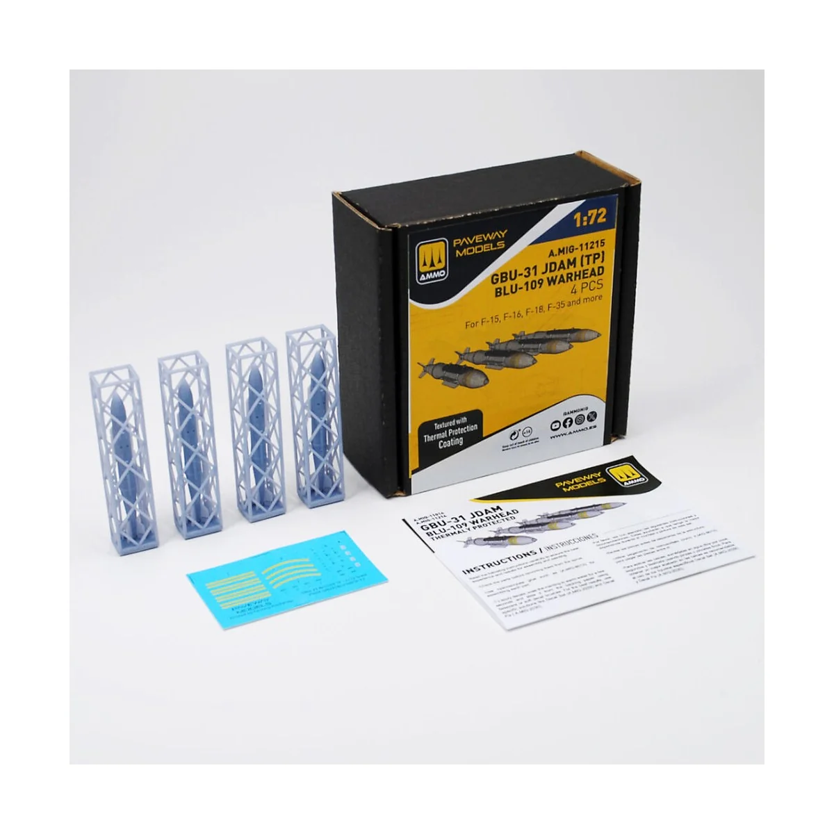 GBU-31 JDAM (with Thermal Protection), BLU-109 Warhead, 1/72 - AMMO... GBU-31 JDAM (with Thermal Protection), BLU-109 Warhead, 1/72 - AMMO...