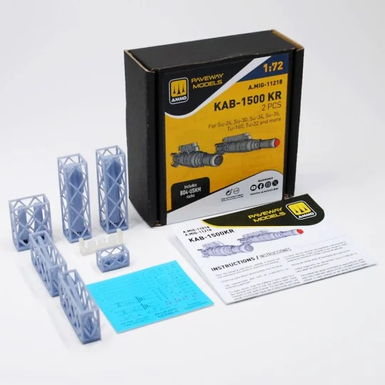 KAB-1500 KR (2 pcs), 1/72 - AMMO by MIG Jimenez A.MIG-11218 KAB-1500 KR (2 pcs), 1/72 - AMMO by MIG Jimenez A.MIG-11218