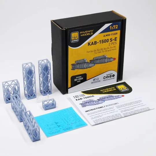 KAB-1500 S-E (2 pcs), 1/72 - AMMO by MIG Jimenez A.MIG-11220 KAB-1500 S-E (2 pcs), 1/72 - AMMO by MIG Jimenez A.MIG-11220