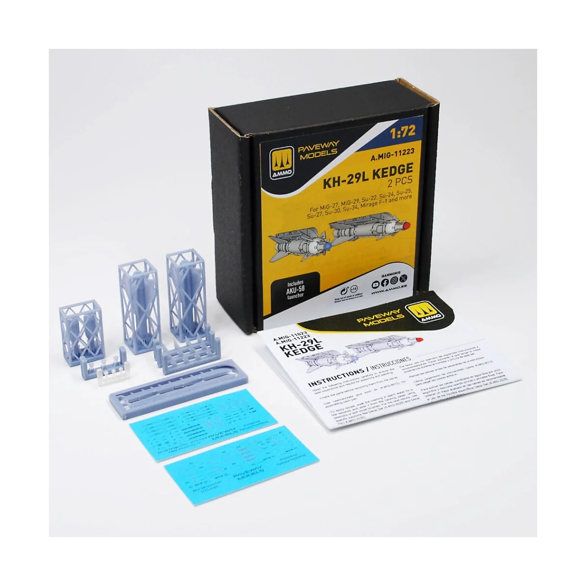 KH-29L Kedge (2 pcs), 1/72 - AMMO by MIG Jimenez A.MIG-11223