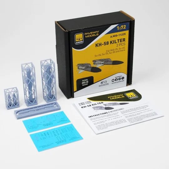 KH-58 Kilter (2 pcs), 1/72 - AMMO by MIG Jimenez A.MIG-11225 KH-58 Kilter (2 pcs), 1/72 - AMMO by MIG Jimenez A.MIG-11225
