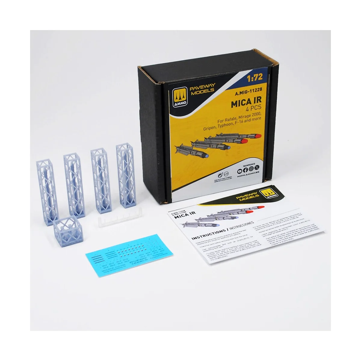 MICA IR (4 pcs), 1/72 - AMMO by MIG Jimenez A.MIG-11228