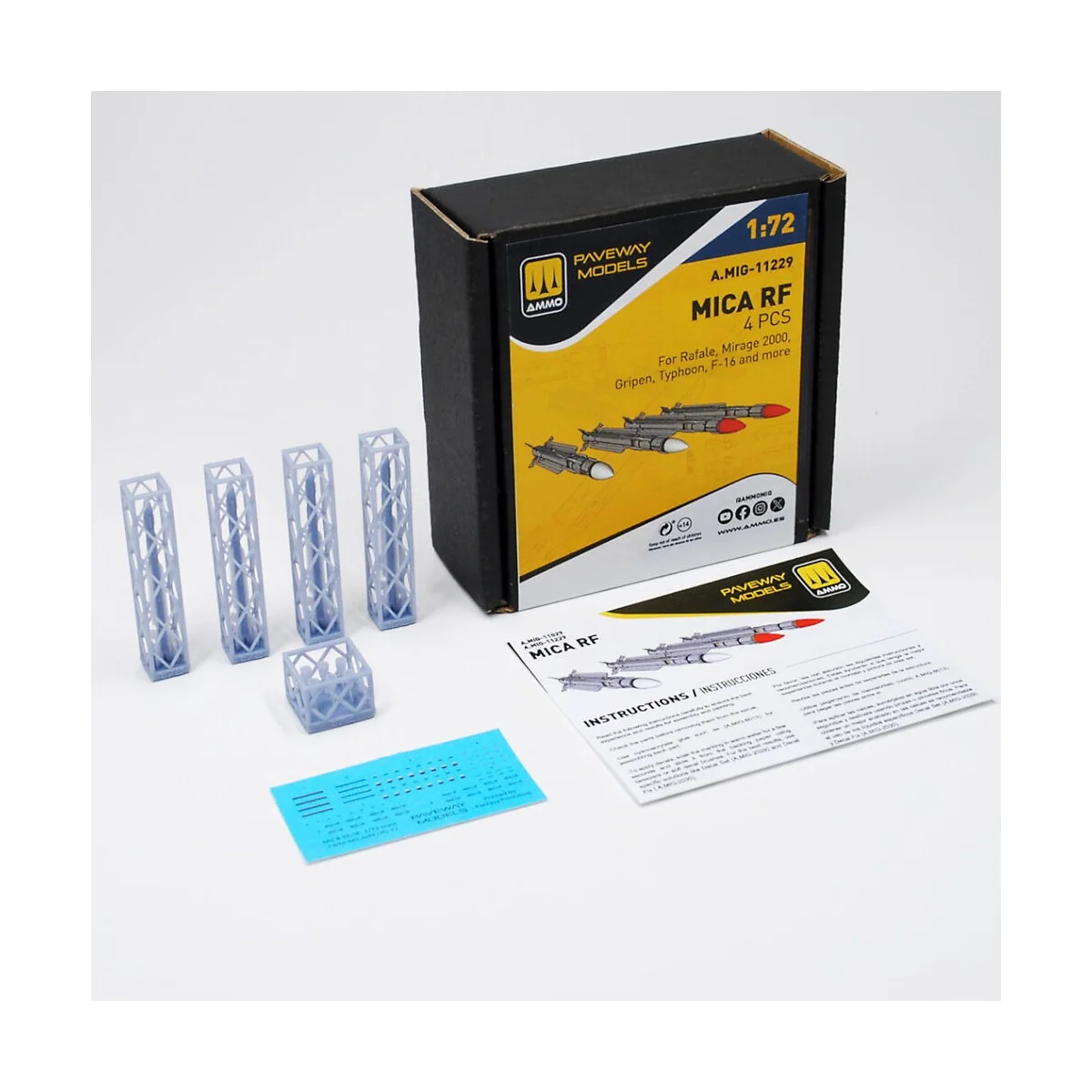MICA RF (4 pcs), 1/72 - AMMO by MIG Jimenez A.MIG-11229