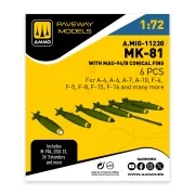 MK-81 with MAU-94/B conical fin (6 pcs), 1/72 - AMMO by MIG Jimenez... MK-81 with MAU-94/B conical fin (6 pcs), 1/72 - AMMO by MIG Jimenez...