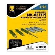 MK-82 with thermal protection and MK-15 Snakeye fin (6 pcs), 1/72 -... MK-82 with thermal protection and MK-15 Snakeye fin (6 pcs), 1/72 -...