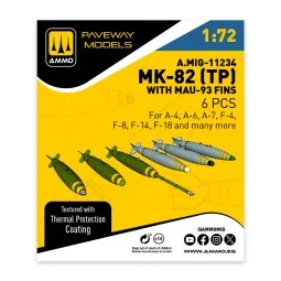 MK-82 with thermal protection and MAU-93 fin (6 pcs), 1/72 - AMMO b...