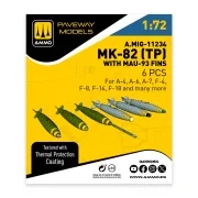 MK-82 with thermal protection and MAU-93 fin (6 pcs), 1/72 - AMMO b... MK-82 with thermal protection and MAU-93 fin (6 pcs), 1/72 - AMMO b...