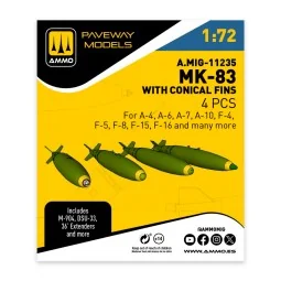 MK-83 with conical fin (4 pcs), 1/72 - AMMO by MIG Jimenez A.MIG-11235