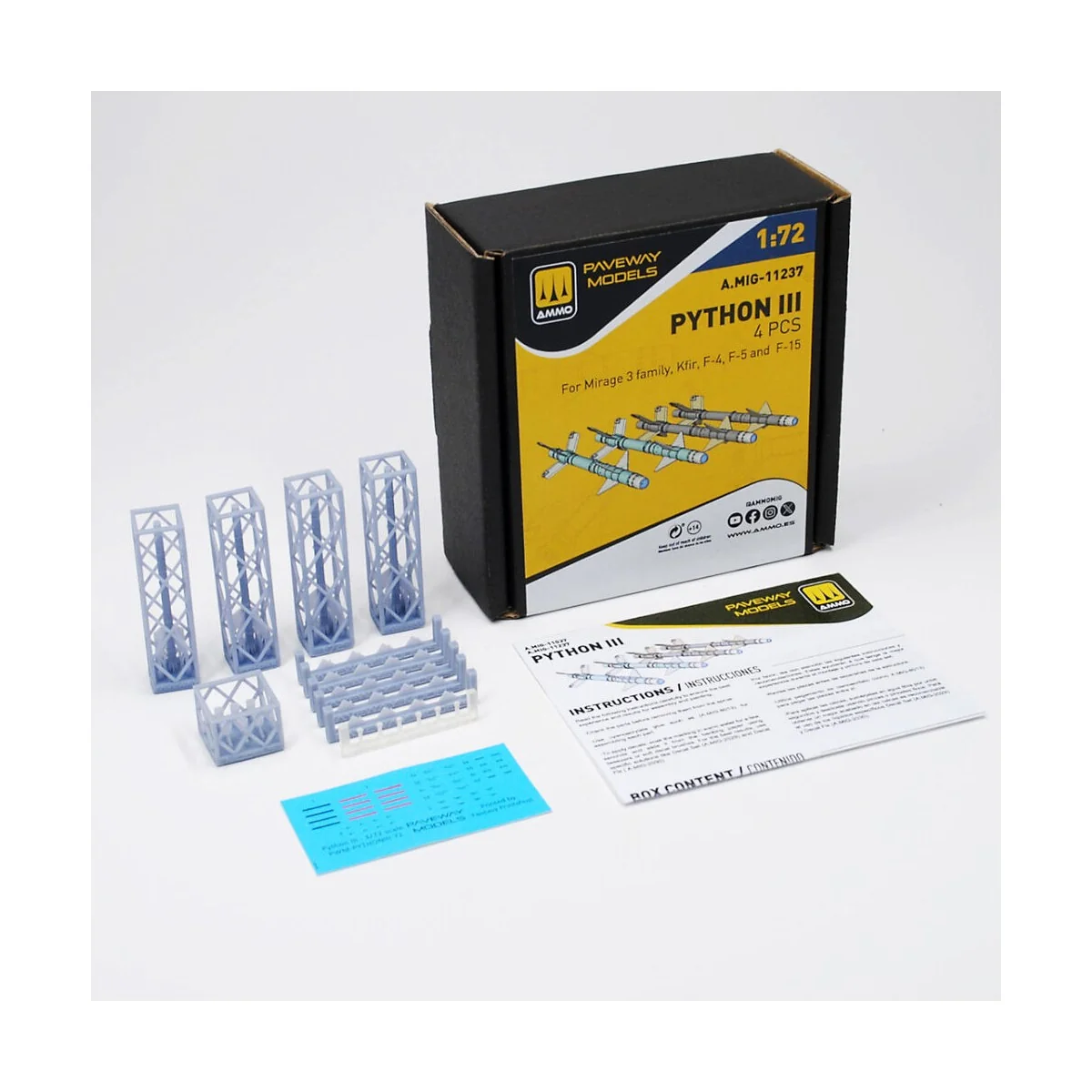 Python III (4 pcs), 1/72 - AMMO by MIG Jimenez A.MIG-11237