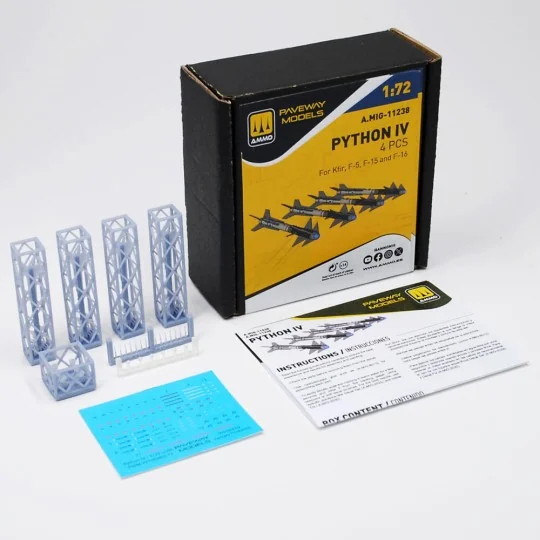 Python IV (4 pcs), 1/72 - AMMO by MIG Jimenez A.MIG-11238 Python IV (4 pcs), 1/72 - AMMO by MIG Jimenez A.MIG-11238