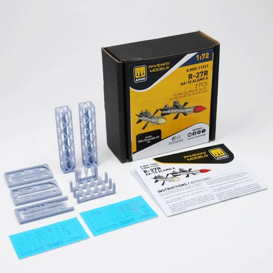 R-27R - AA-10 Alamo A (2 pcs), 1/72 - AMMO by MIG Jimenez A.MIG-11241 R-27R - AA-10 Alamo A (2 pcs), 1/72 - AMMO by MIG Jimenez A.MIG-11241