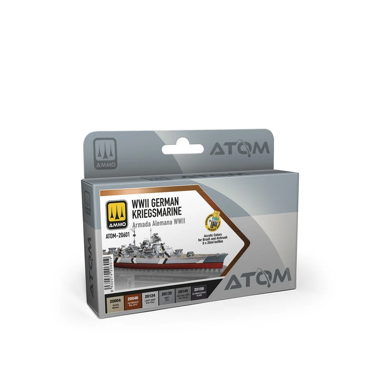 ATOM Set German KRIEGSMARINE WWII - AMMO by MIG Jimenez ATOM-20601 ATOM Set German KRIEGSMARINE WWII - AMMO by MIG Jimenez ATOM-20601