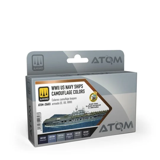 ATOM WWII US Navy Ships Camouflage colors Set - AMMO by MIG Jimenez...