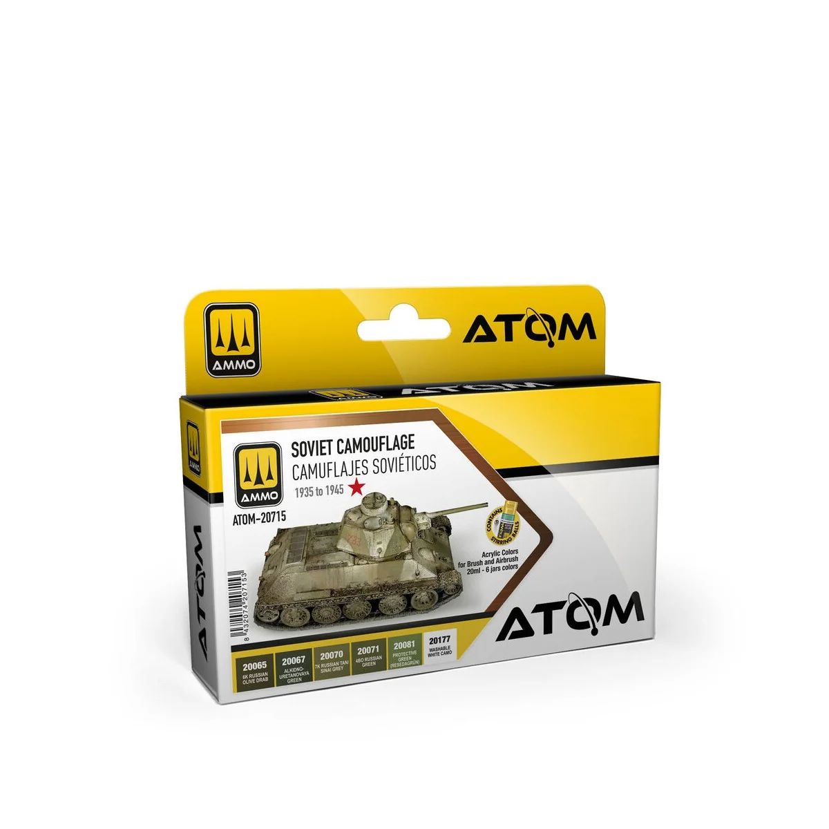 ATOM Soviet Camouflage 1935-45 Set - AMMO by MIG Jimenez ATOM-20715