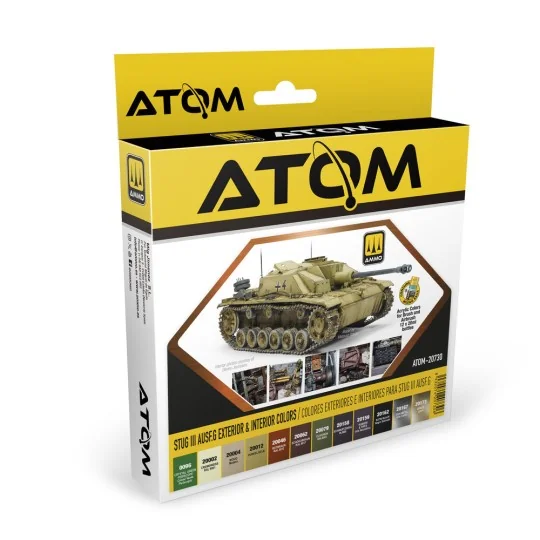 ATOM STUG III Ausf.G Exterior & Interior Colors Set - AMMO by MIG J... ATOM STUG III Ausf.G Exterior & Interior Colors Set - AMMO by MIG J...