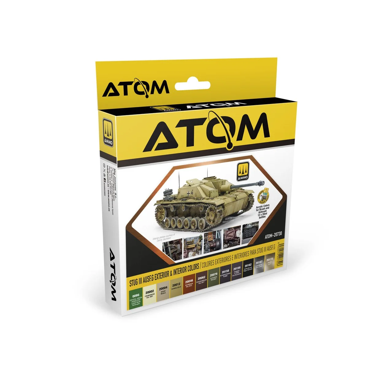 ATOM STUG III Ausf.G Exterior & Interior Colors Set - AMMO by MIG J... ATOM STUG III Ausf.G Exterior & Interior Colors Set - AMMO by MIG J...
