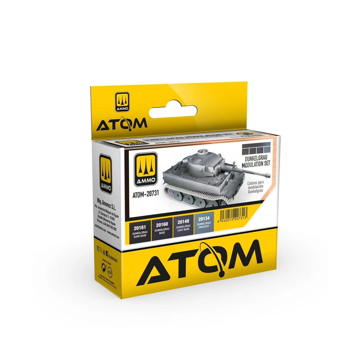 ATOM Dunkelgrau Modulation Set - AMMO by MIG Jimenez ATOM-20731 ATOM Dunkelgrau Modulation Set - AMMO by MIG Jimenez ATOM-20731