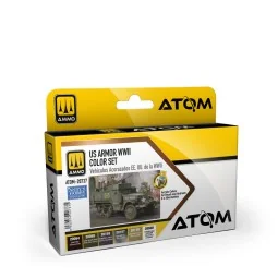 ATOM US Armor WWII Colour Set - AMMO by MIG Jimenez ATOM-20737