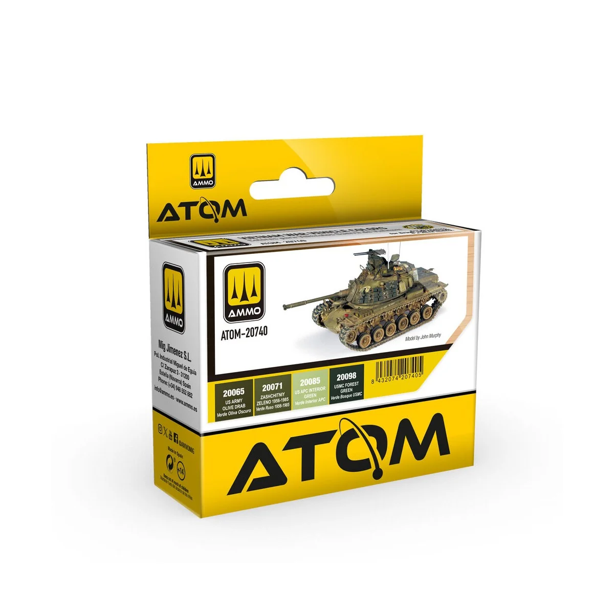 ATOM Vietnam War Vehicles Colors Set - AMMO by MIG Jimenez ATOM-20740