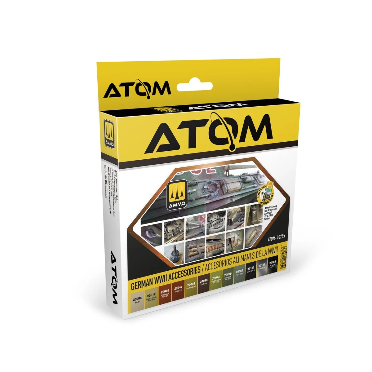 ATOM German WWII Accessories Set - AMMO by MIG Jimenez ATOM-20745 ATOM German WWII Accessories Set - AMMO by MIG Jimenez ATOM-20745