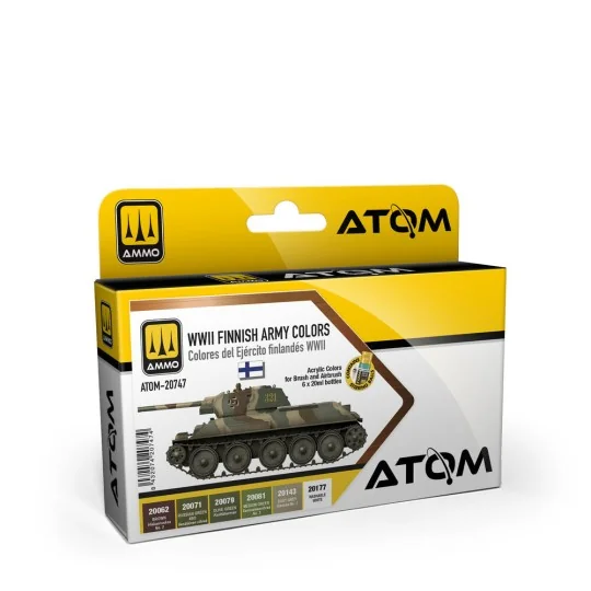 ATOM WWII Finnish Army Colors Set - AMMO by MIG Jimenez ATOM-20747