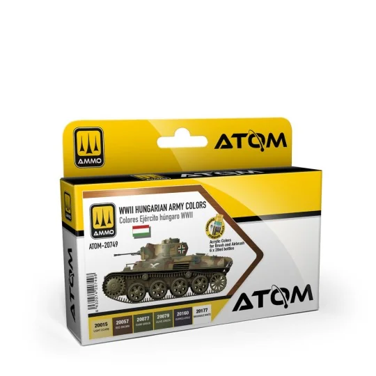 ATOM WWII Hungarian Army Colors Set - AMMO by MIG Jimenez ATOM-20749