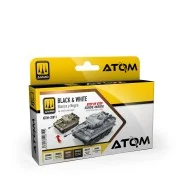 ATOM Black & White Technique Set - AMMO by MIG Jimenez ATOM-20811 ATOM Black & White Technique Set - AMMO by MIG Jimenez ATOM-20811